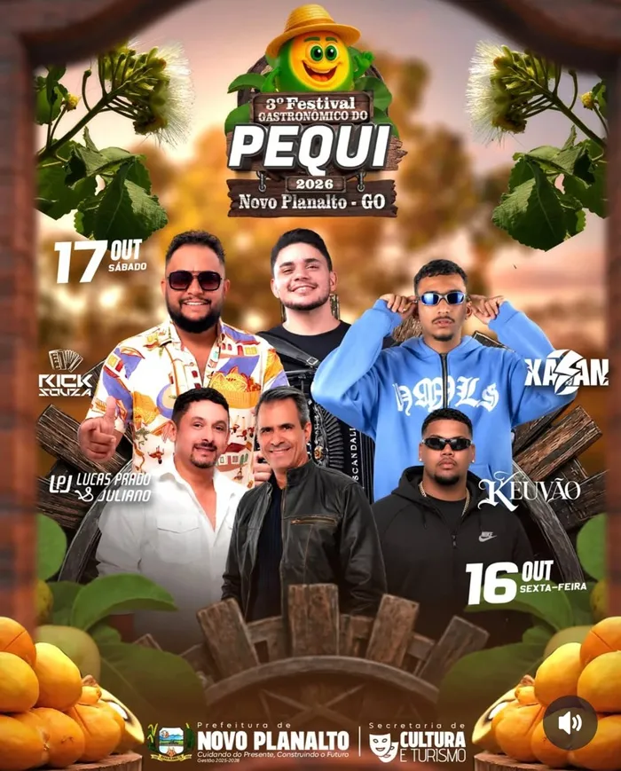 Novo Planalto terá Festival do Pequi com shows e concursos gastronômicos